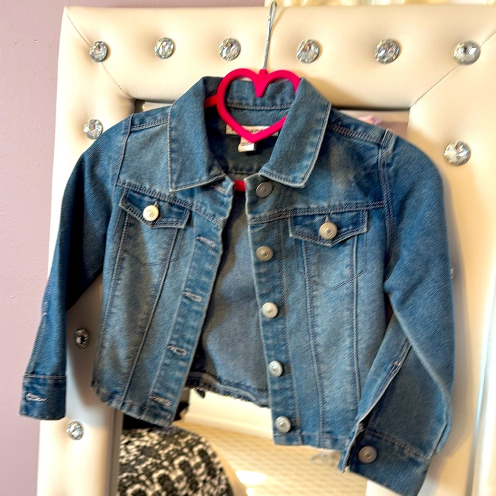 Cropped jean jacket girls size 7